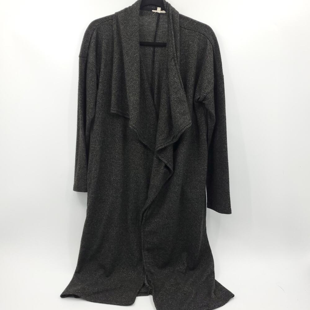 Mystree Cardigan Sweater Womens Small Open Front Long Drape Pockets Lightweight